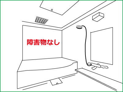 天井換気扇障害物なし